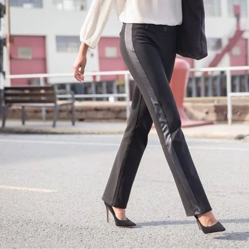 Betabrand Tuxedo Pull on Dress Yoga Pants